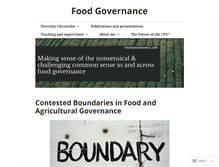 Tablet Screenshot of foodgovernance.com